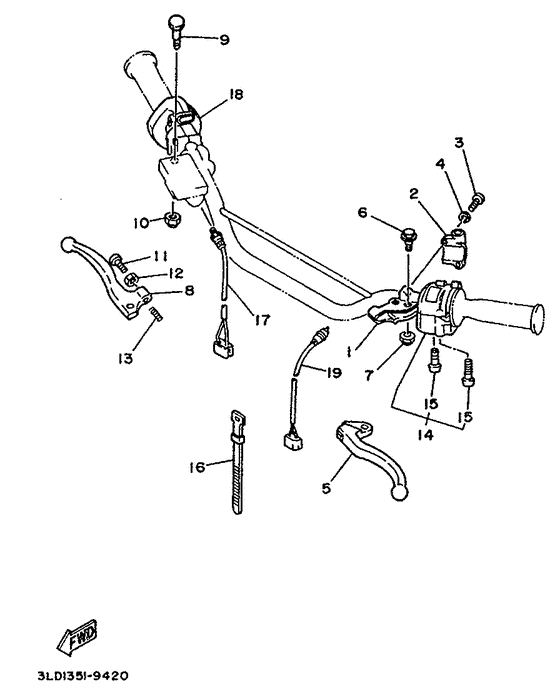 Handle switch. lever