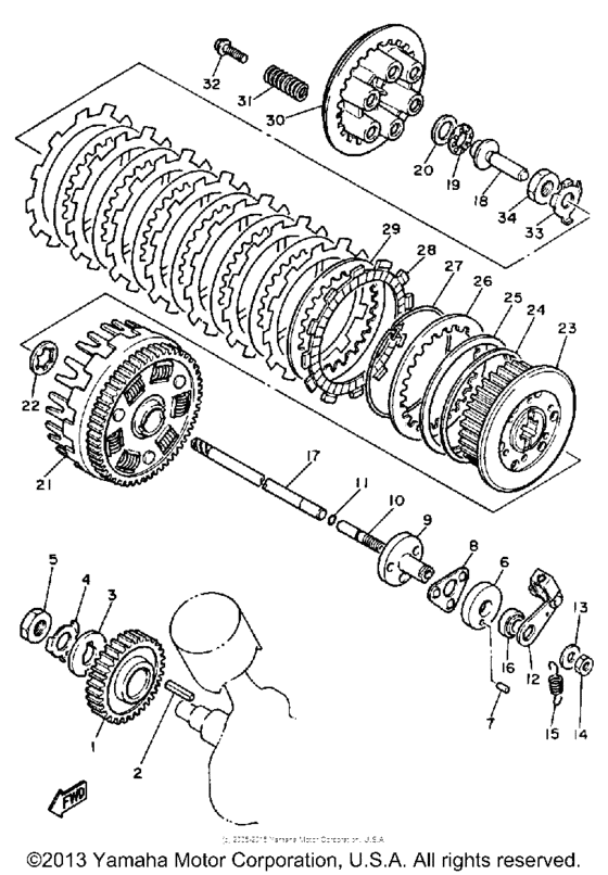 XV700SSC Сцепление