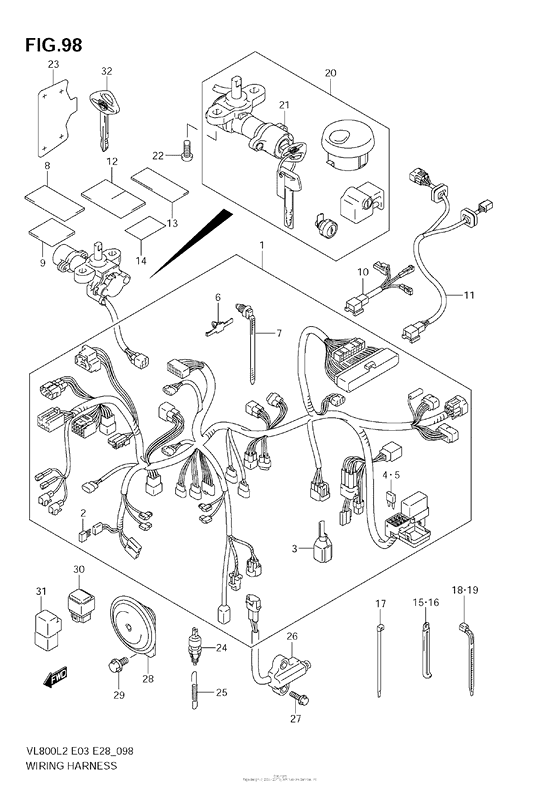 VZ800 Wiring Harness (Vl800  E28)