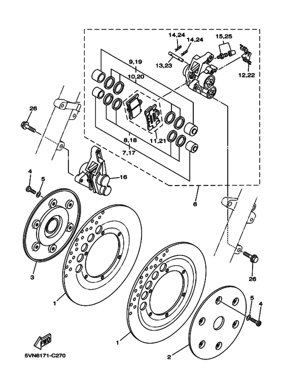 Передний суппорт