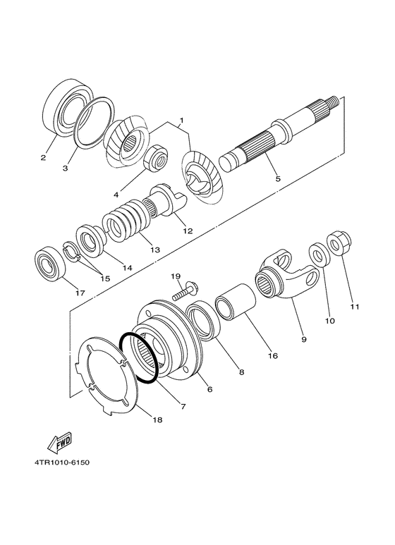 XVS650A Промежуточный ведущий вал