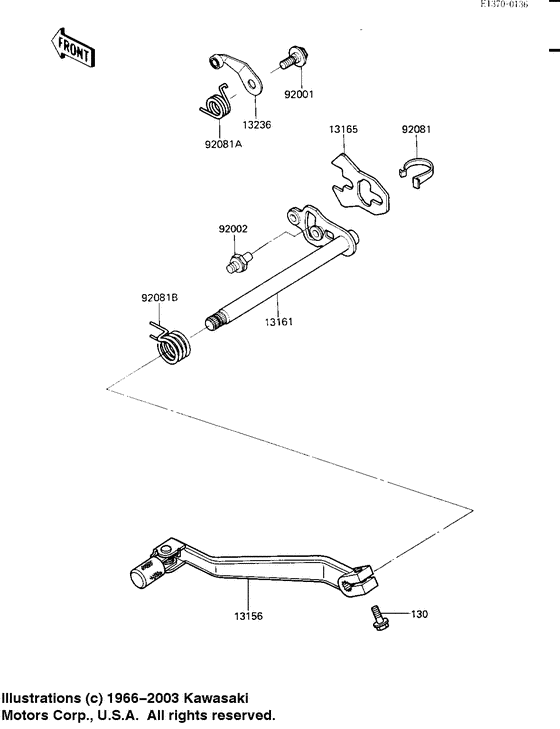 KL250 Переключатель передач