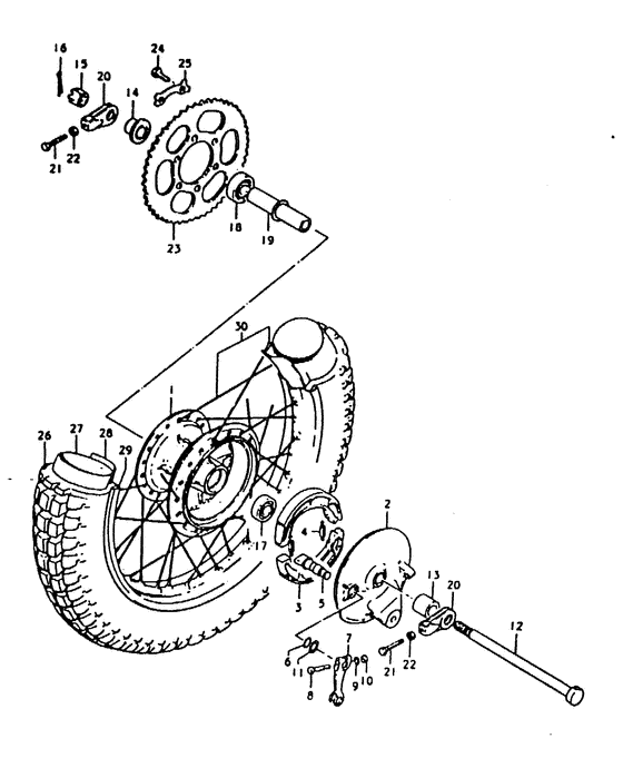 Rear wheel complete assy