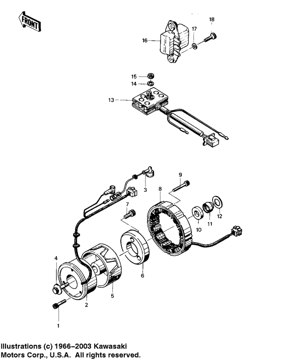 Generator/regulator/rectifier