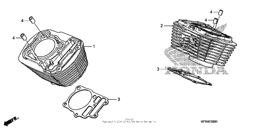 VT1300CX (ABS) Цилиндры