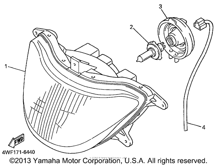 YZF600RLC Фара