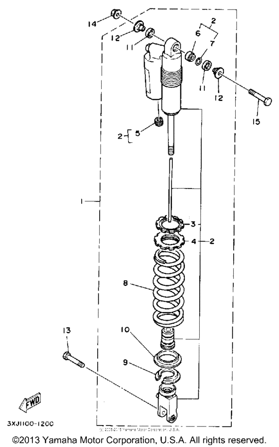 YZ125D1 Амортизаторы задние
