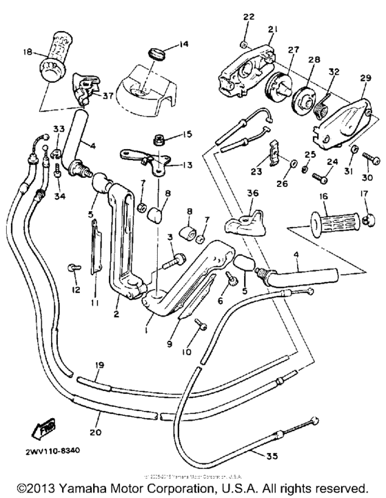 XVZ13U Handlebar-cable