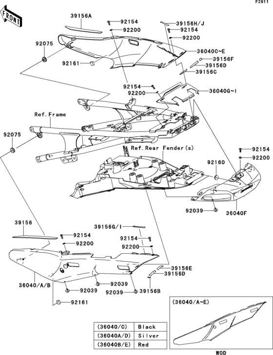 ZG1400 Боковые обтекатели