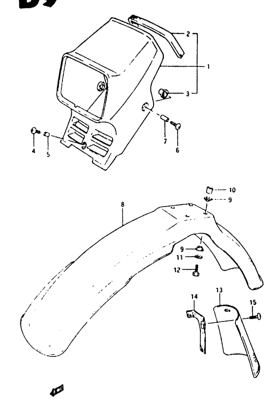 Headlamp cover - front fender