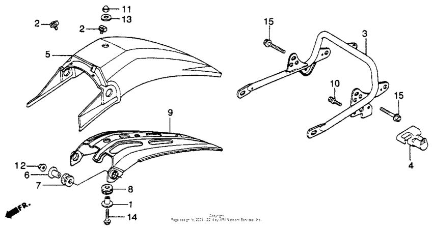 XL250R Rear fender 82-83