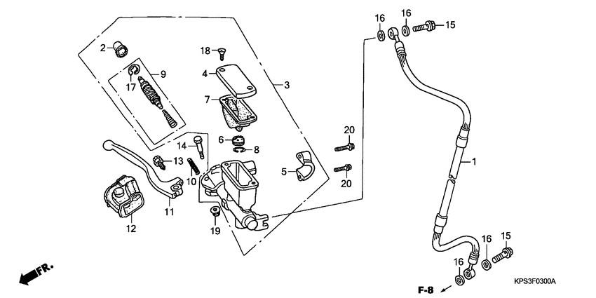 Fr. brake master cylinder