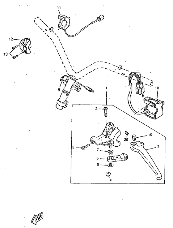 Handle switch. lever