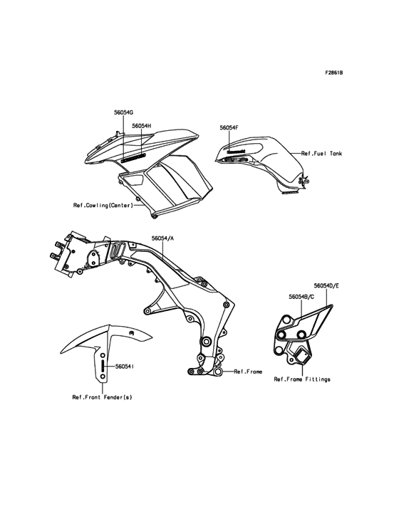 ZX1000 Наклейки (черные)