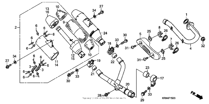 Exhaust muffler ('07-'09)
