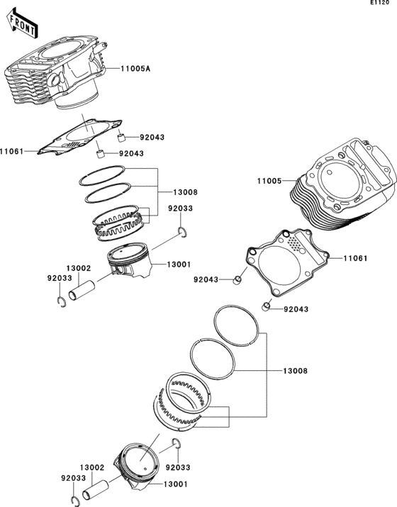  Цилиндр и поршни