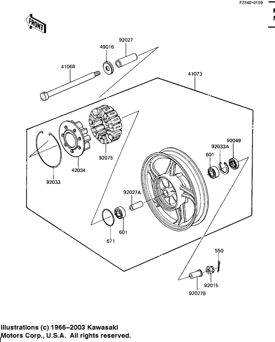 Rear wheel/hub