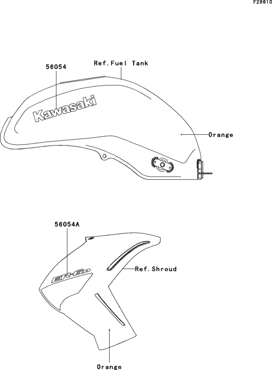 ER650 Наклейки (orange)