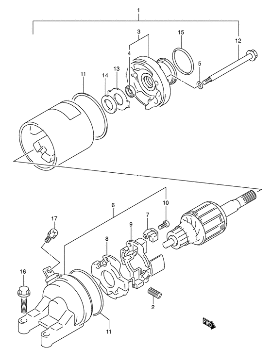 GSX600 Стартерный мотор