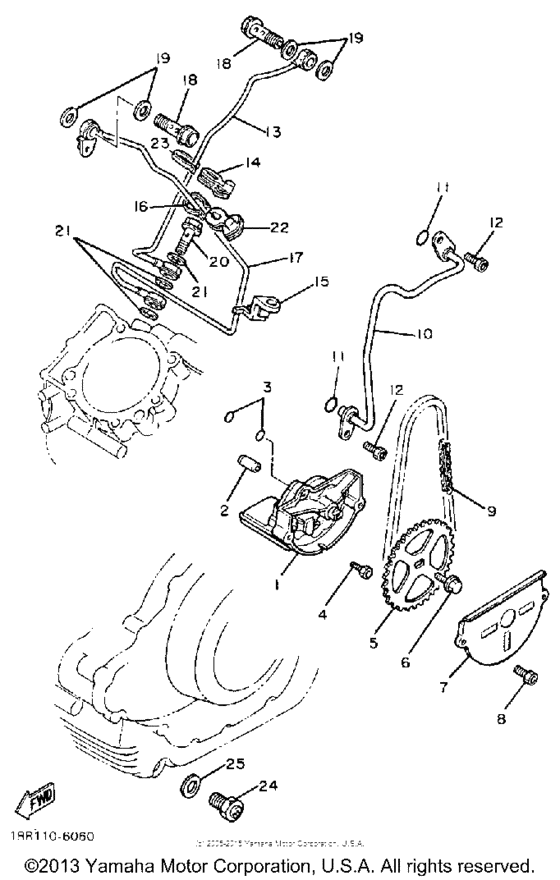 XV750UC Масляный насос