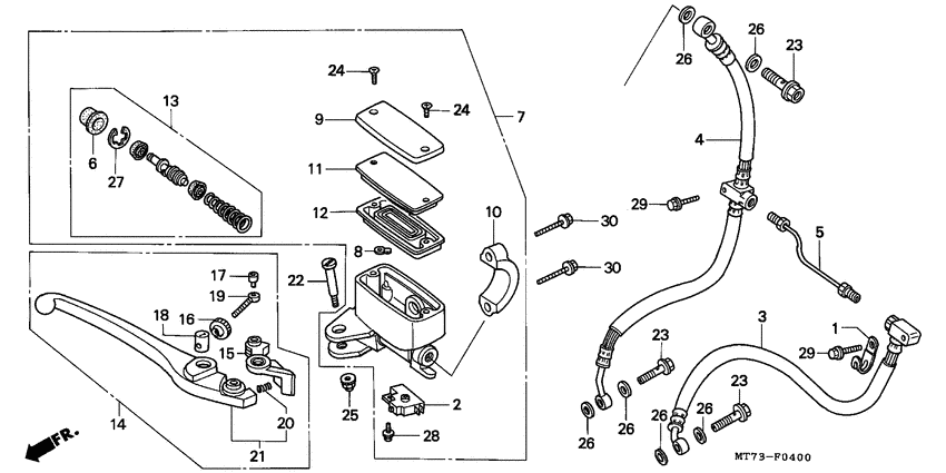 Fr. brake master cylinder