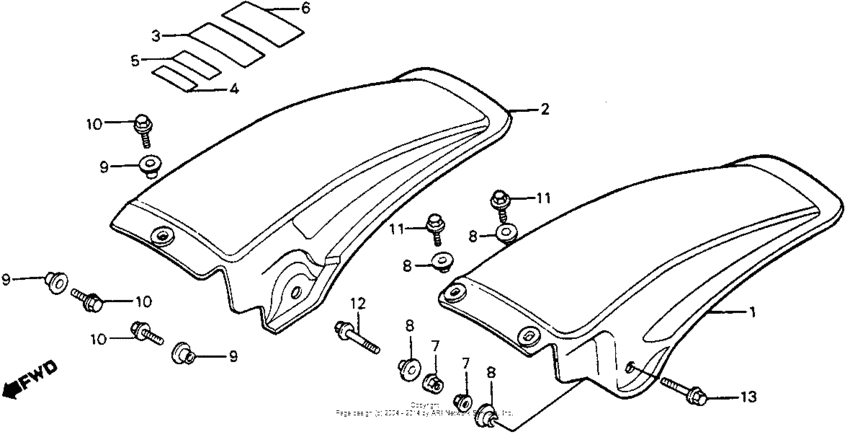 Rear fender 82-83