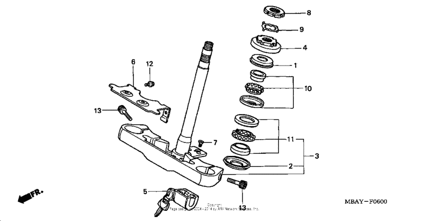 VT750C Траверса нижняя