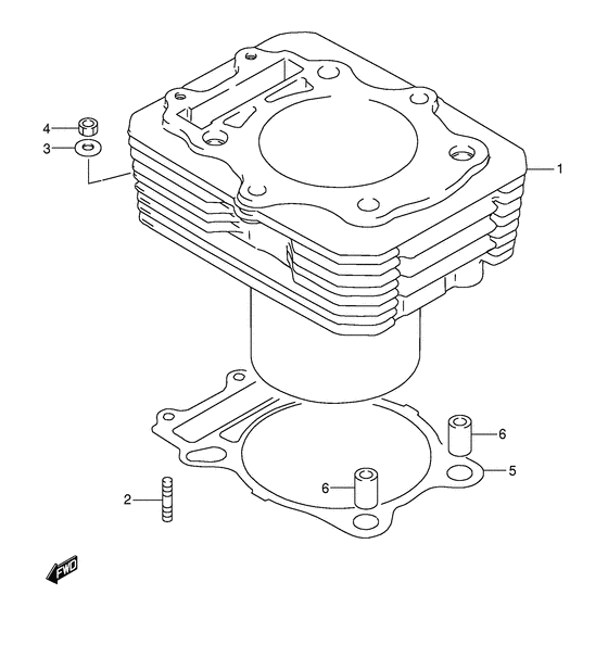 DR350 Цилиндр