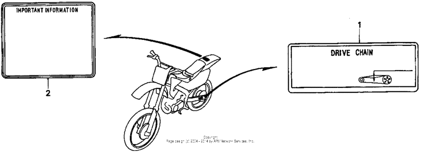 CR250R Лейбл предостережения