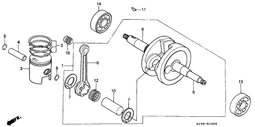 Crankshaft/piston