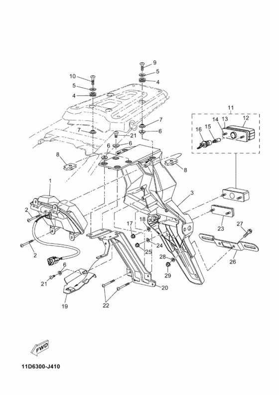 Taillight unit ass`y