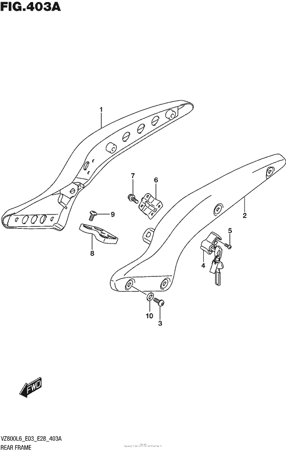 VZ800 Рама задняя часть