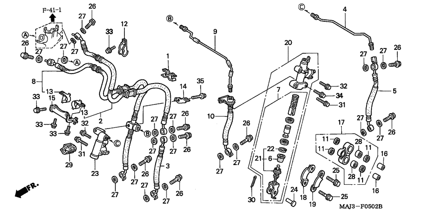 Fr. brake master cylinder