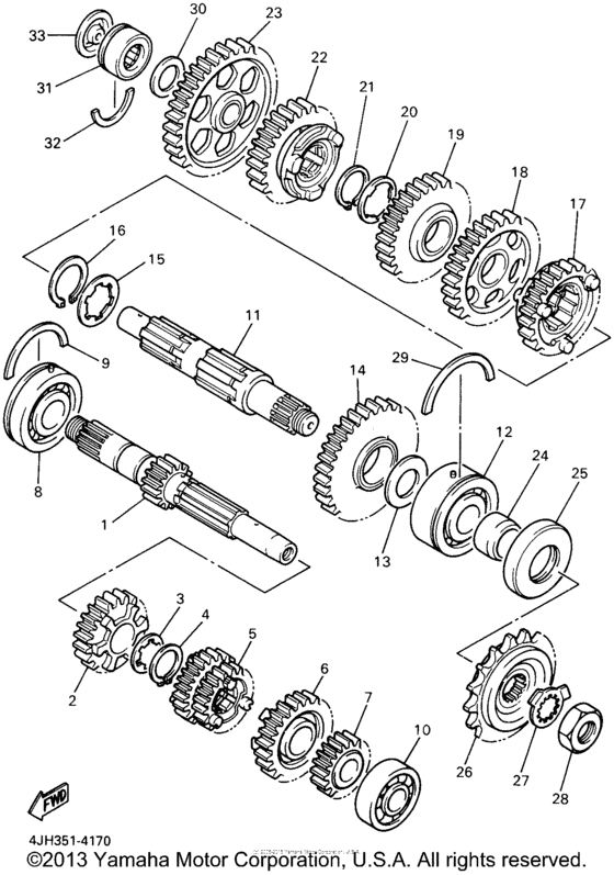 YZF600RPC Трансмиссия