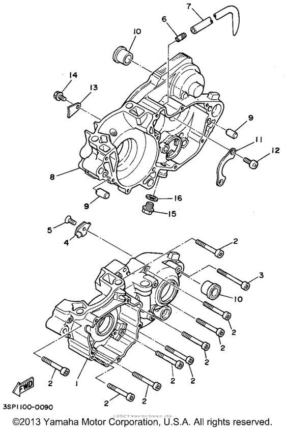  Картер двигателя