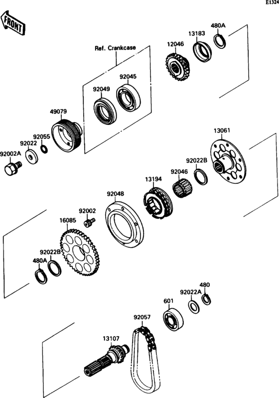 ZX750 Generator shaft