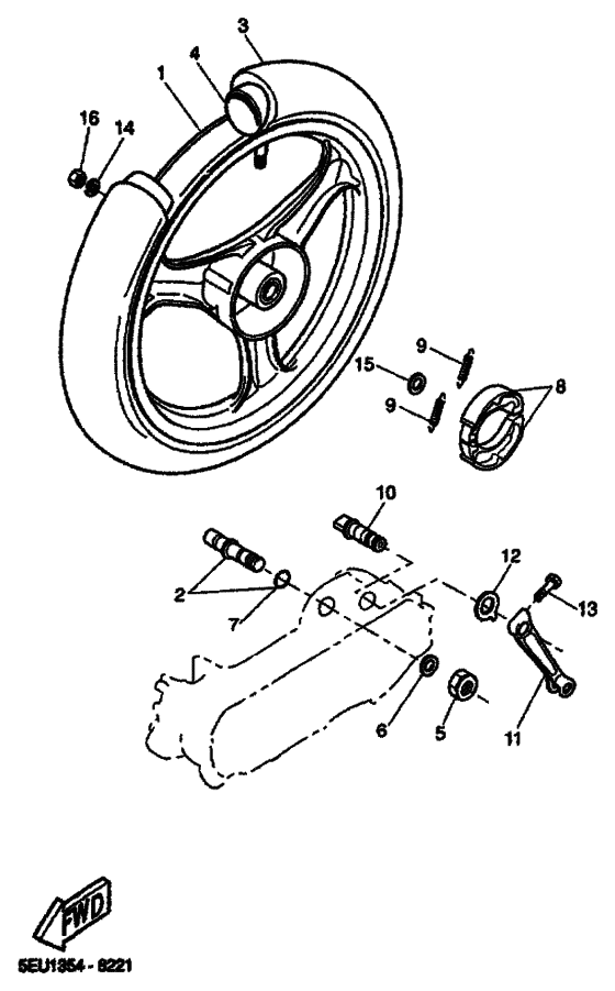Rear wheel complete assy