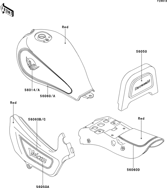 EN500 Decals(en500-a4)(red / gray)