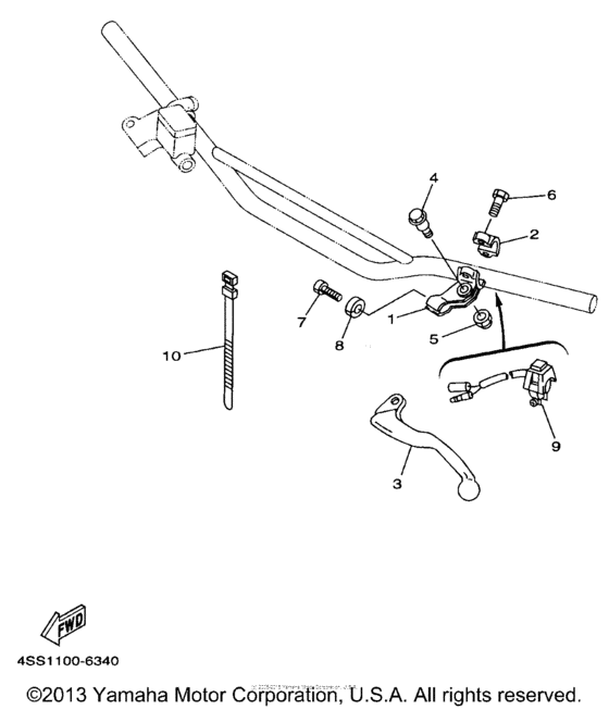 YZ125K1 Рулевые переключатели