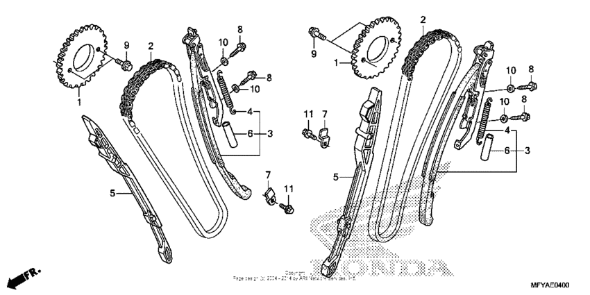 VT1300CS (ABS) Cam chain + tensioner