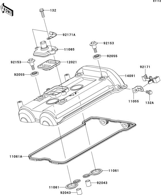ER650 Крышка головки цилиндров