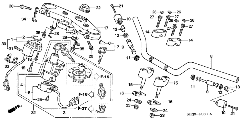Handle pipe/top bridge