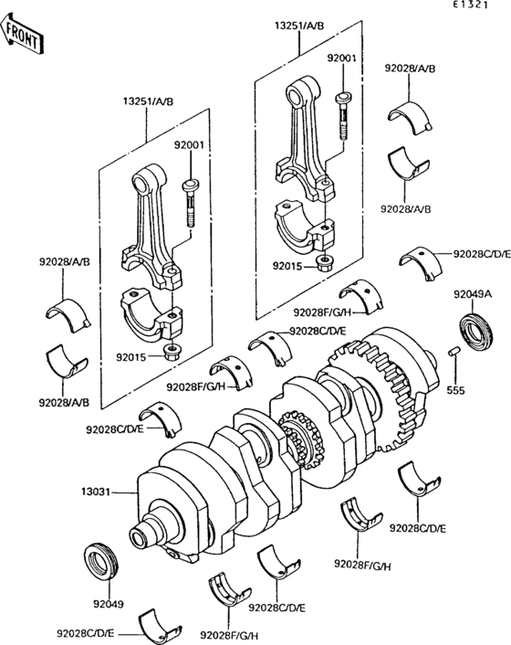ZG1200 Коленвал