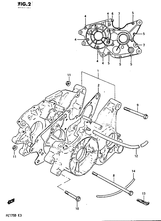 PE175 Картер двигателя