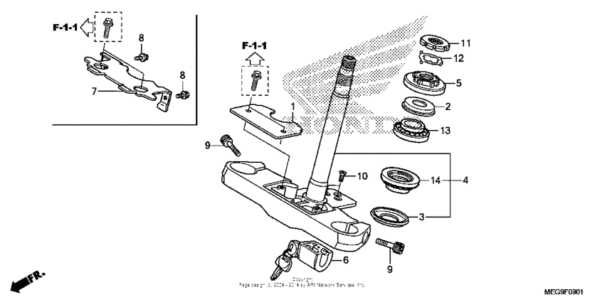 VT750C2B Steering stem (2)