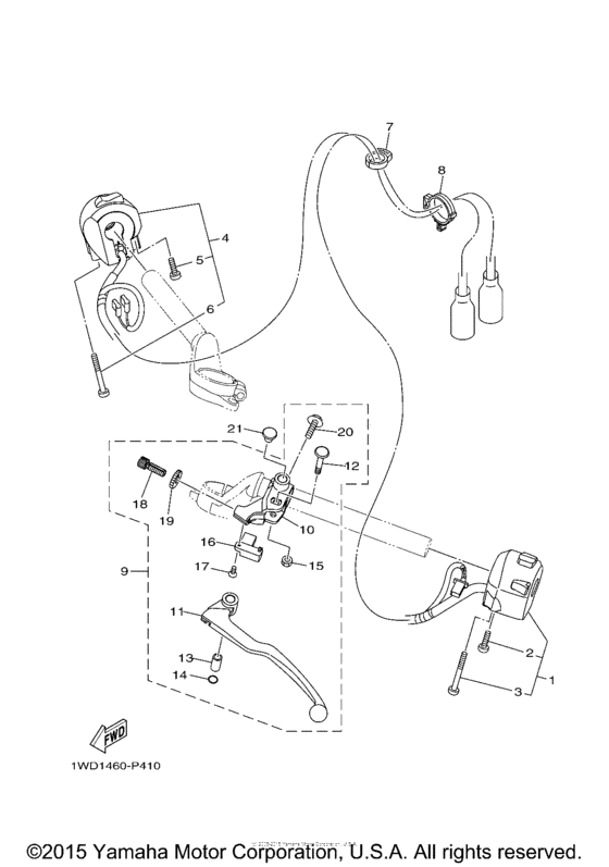 YZFR3FR Рулевые переключатели