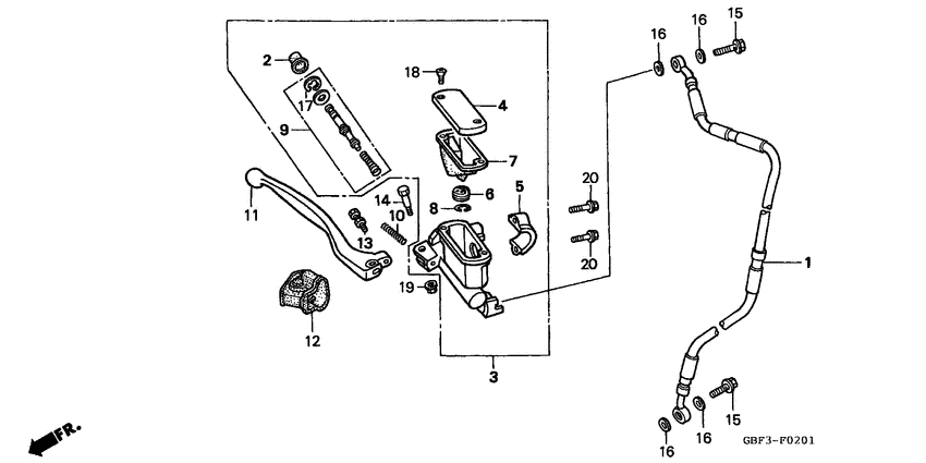 Fr. brake master cylinder