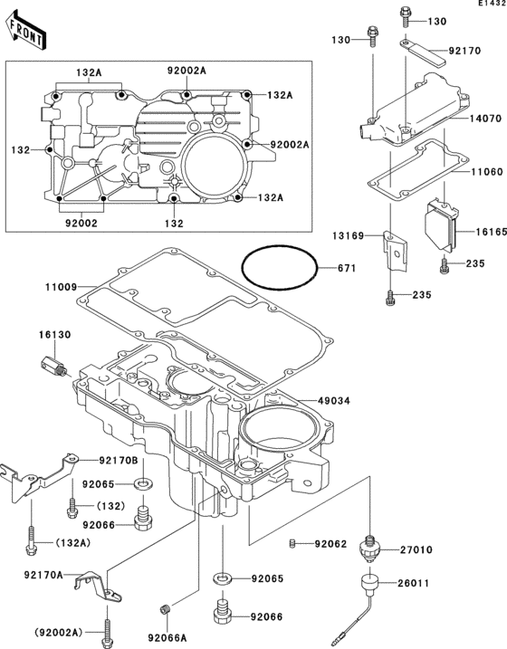 ZX1100 Поддон картера