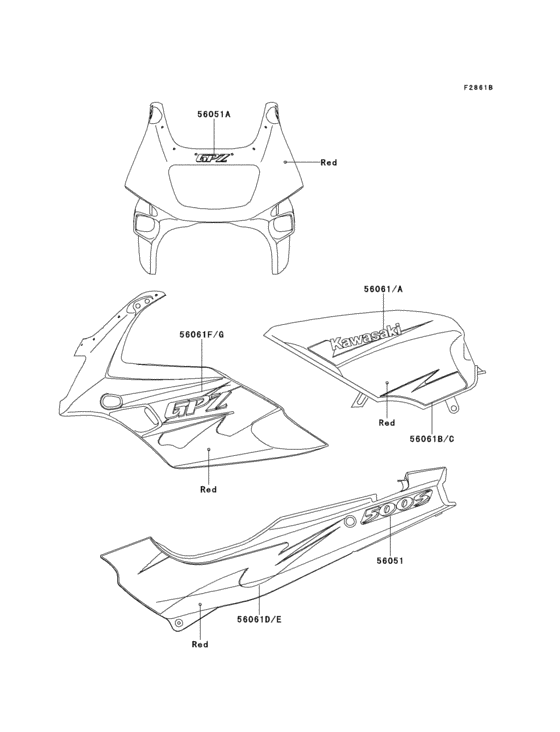  Decals(red)(ex500-f2)