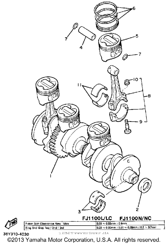 Crankshaft-piston